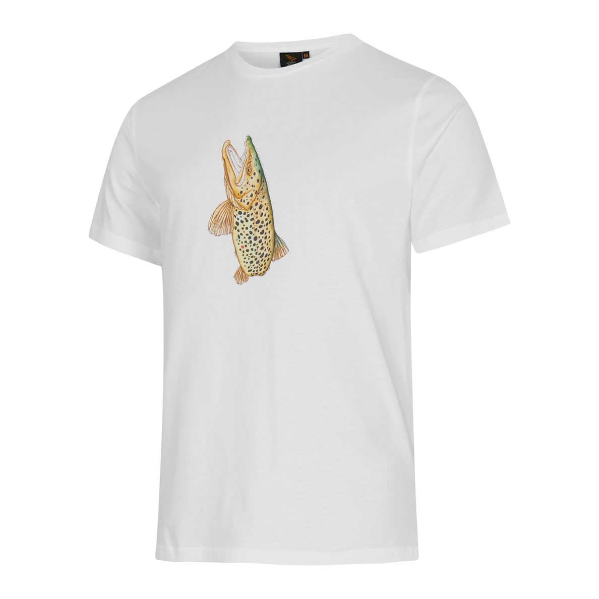 Nordic Hawk Men's Trout Tee White