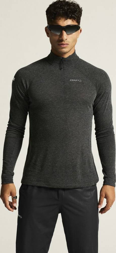 Craft Men's ADV SubZ Wool LS Tee 3 Black-Melange