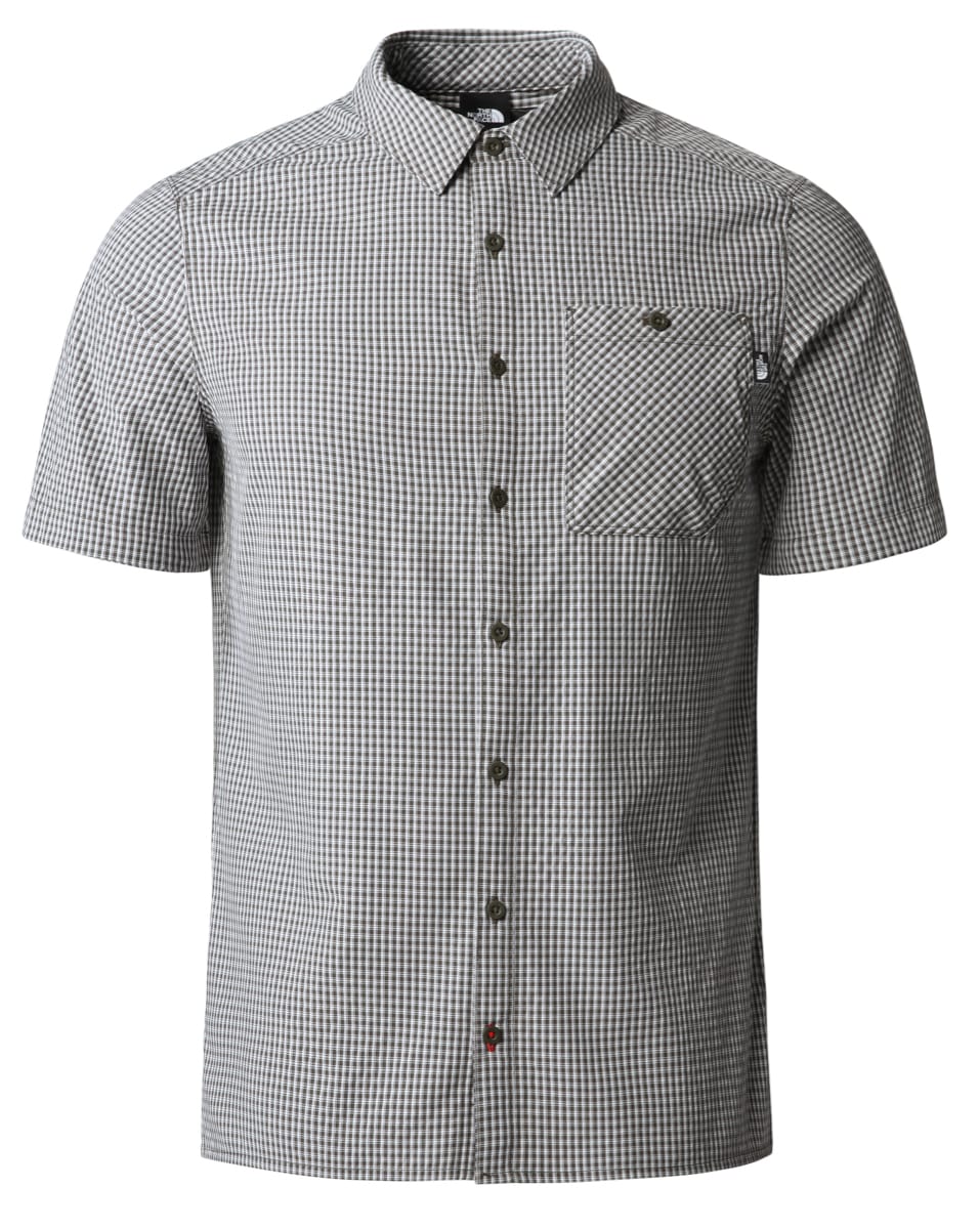 The North Face Men's Hypress Shirt New Taupe Green Plaid