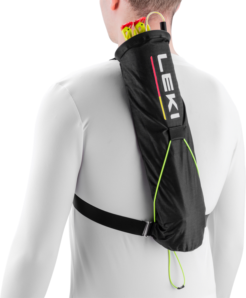 Leki Trail Running Quiver Black-bright Red-neonyellow