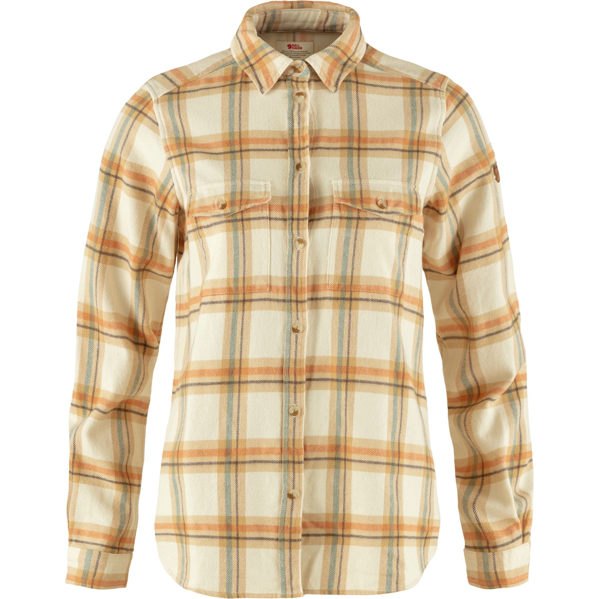 Fjällräven Övik Heavy Flannel Shirt W Chalk White-Dune Beige