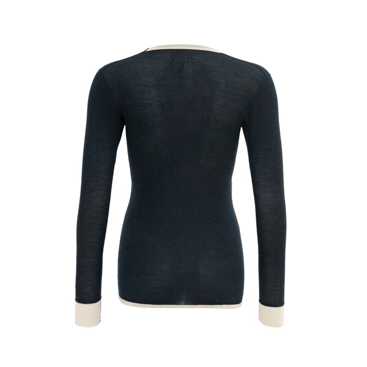 Devold Women's Wool Mesh Shirt Ink/Offwhite