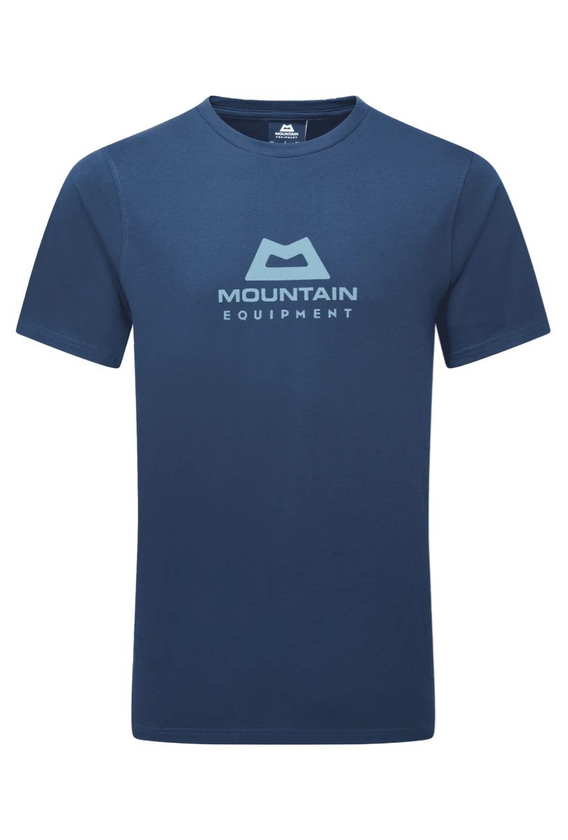 Mountain Equipment Emblem Mens Tee Denim Blue