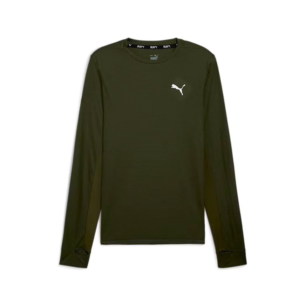 Puma Run Favorite Ls Tee M Dark Olive