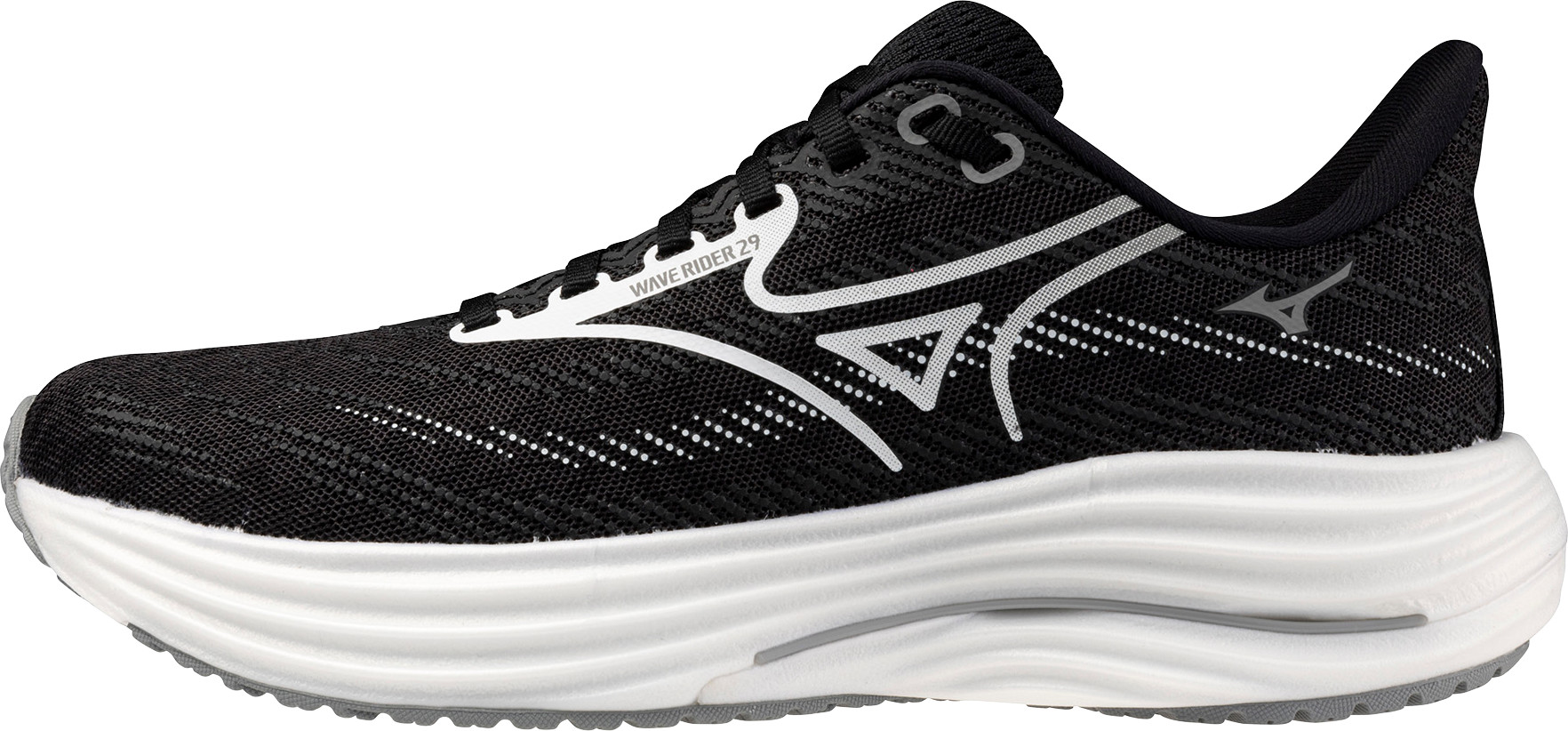 Mizuno Women's Wave Rider 29 Black Sand/White/Black