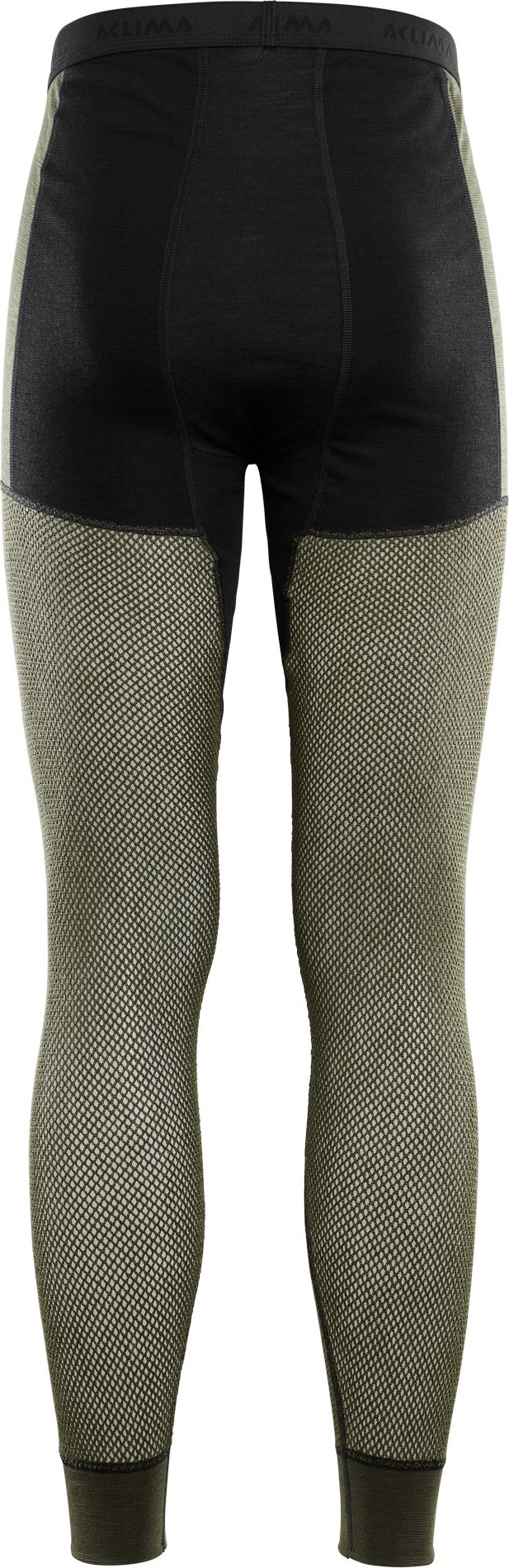 Aclima Men's WoolNet Hybrid Longs Jet Black/Olive Night/Dill
