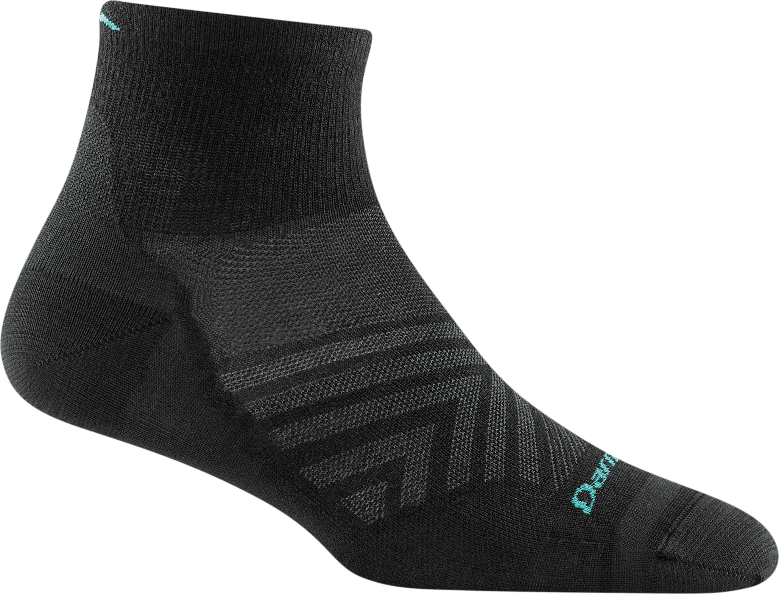 Darn Tough Women's Run Quarter No Cushion Ultra-Lightweight Sock Aqua