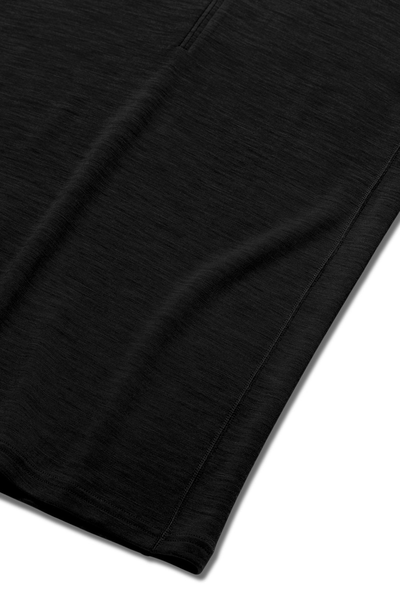 Panos Emporio Pe Wool Bamboo Half Zip Sweater Black