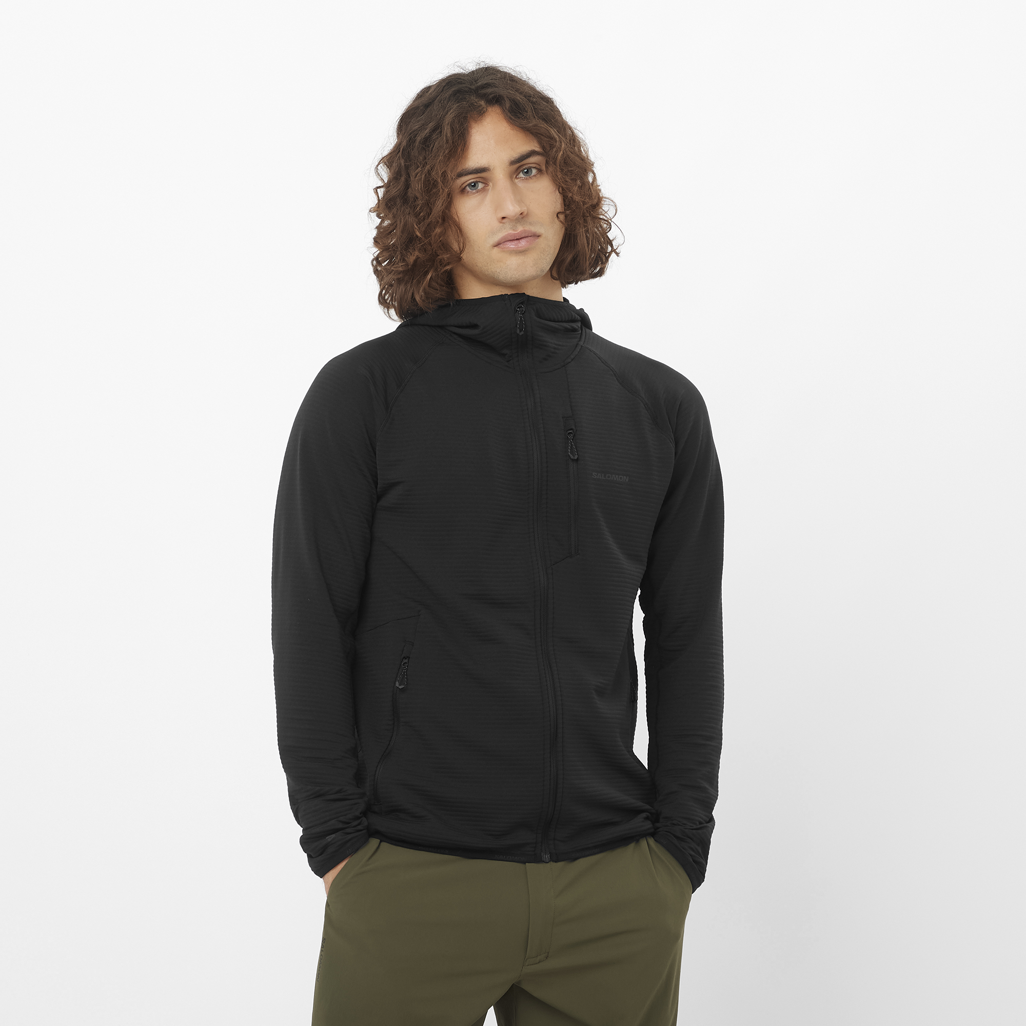 Salomon Men's Essential Lightwarm Hoodie Deep Black