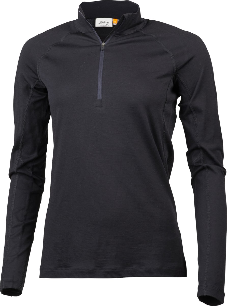 Lundhags Women's Gimmer Merino Light 1/2 Zip Black