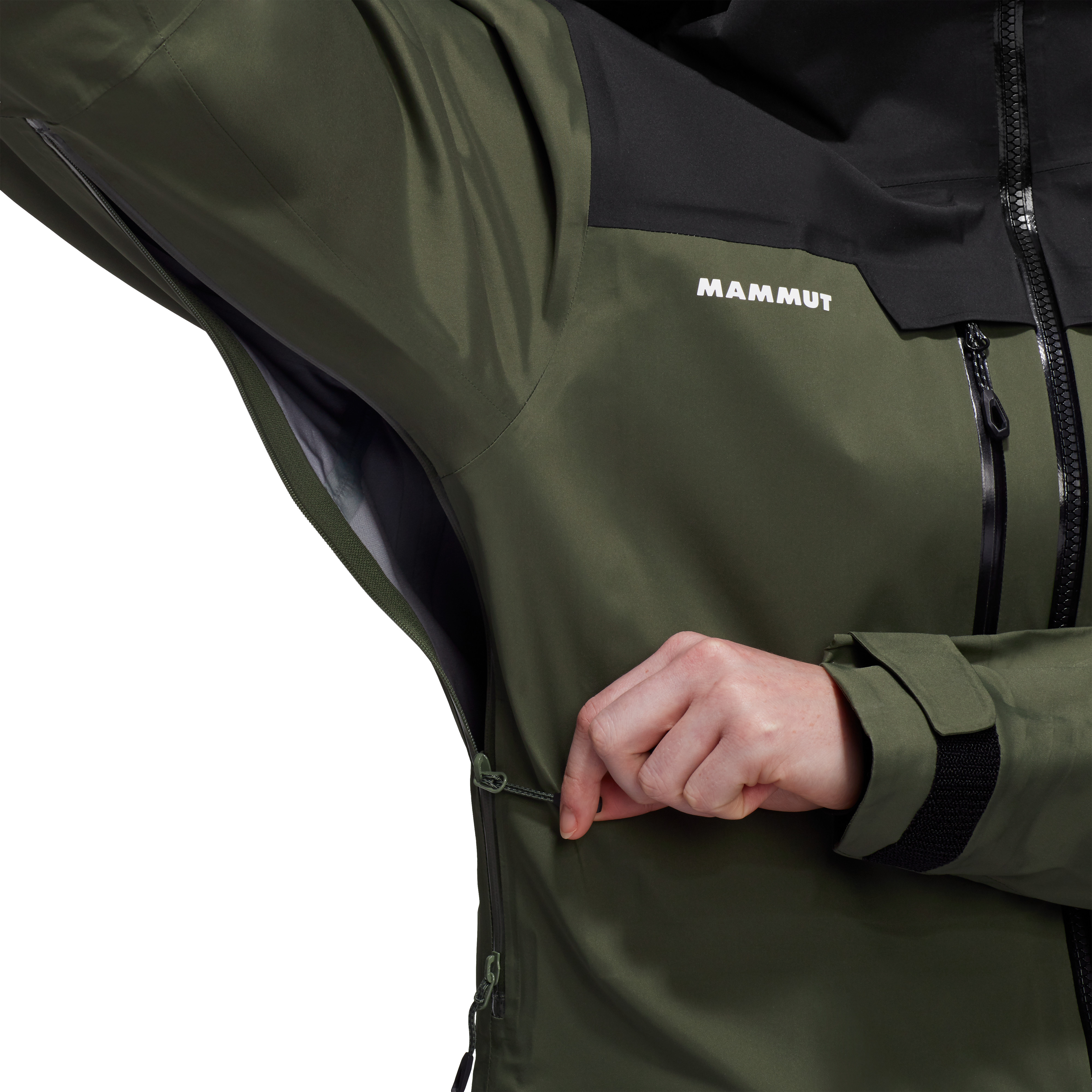 Mammut Women's Haldigrat Hardshell Hooded Jacket Dark Marsh-Black