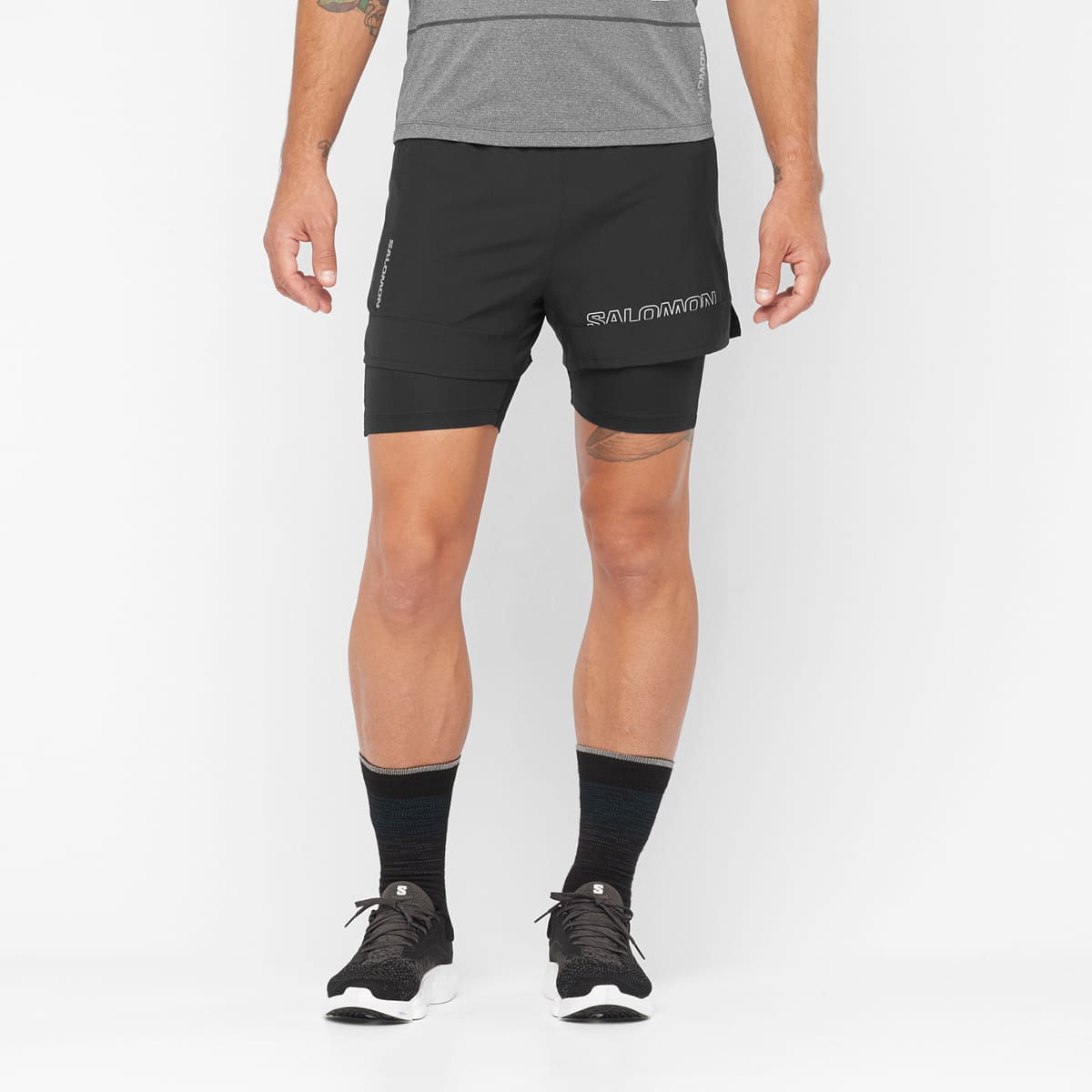 Salomon Men's Cross 2in1 Shorts Deep Black