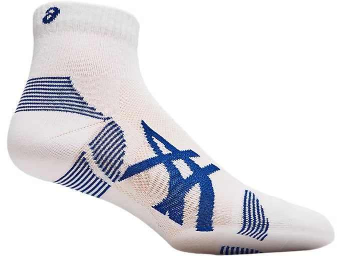 Asics 2-pack Cushion Run Quarter Sock Brilliant White/Asics Blue