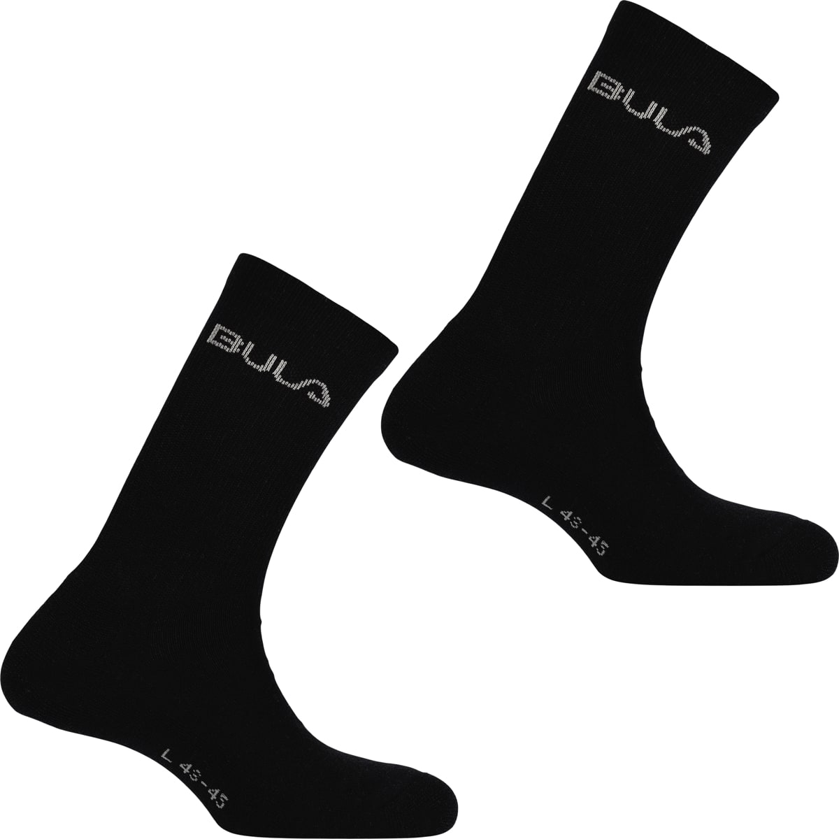 Bula 2 PK BASIC WOOL SOCKS BLACK