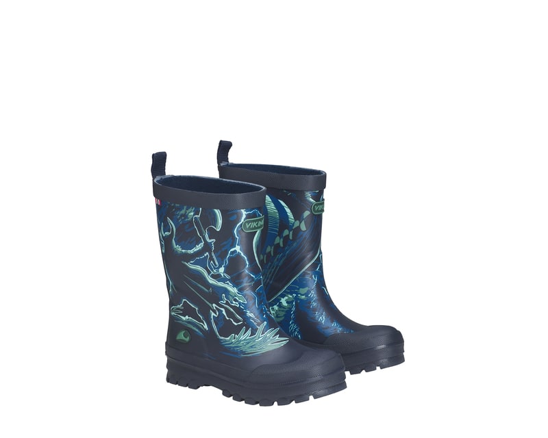 Viking Footwear Kids' Jolly Print Navy/Blue Green