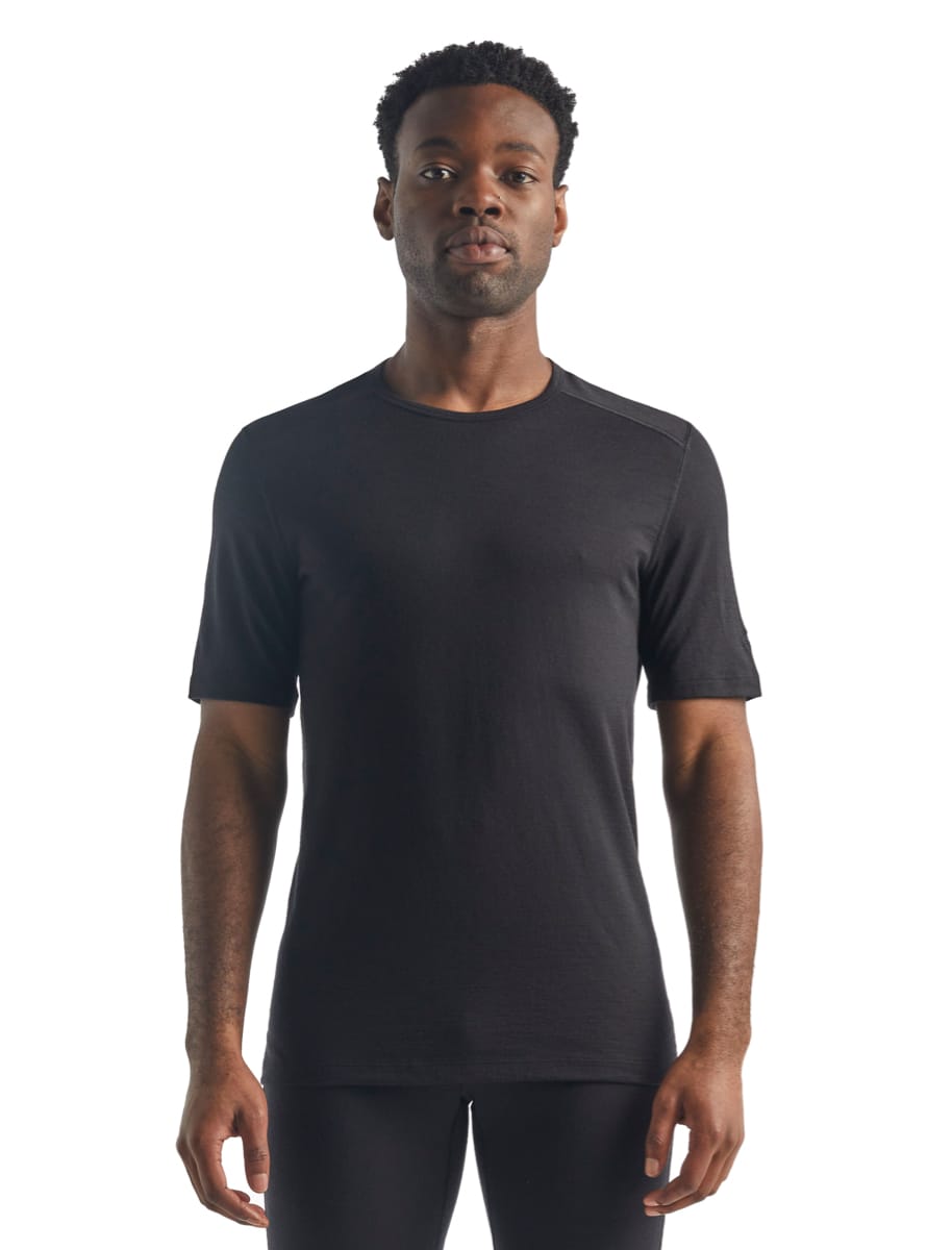 Icebreaker Men's 200 Oasis Short Sleeve Crewe Black