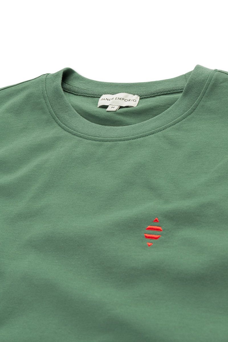 Panos Emporio PE ELEMENT TEE ORGANIC COTTON Earth green