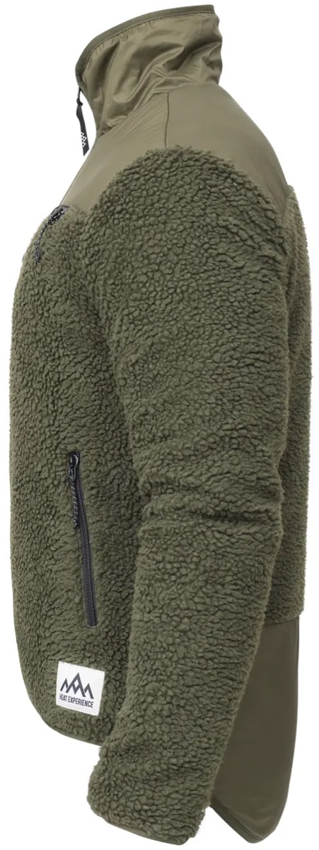 Heat Experience Unisex HeatX Heated Pile Fleece Olive Green