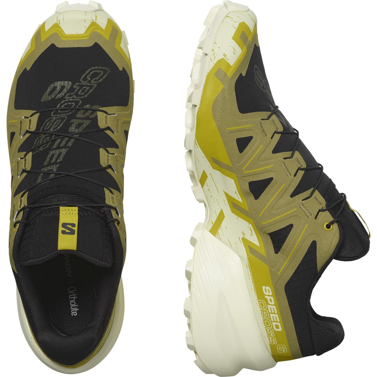 Salomon Men's Speedcross 6 Black/Cress Green/Transparent Yellow