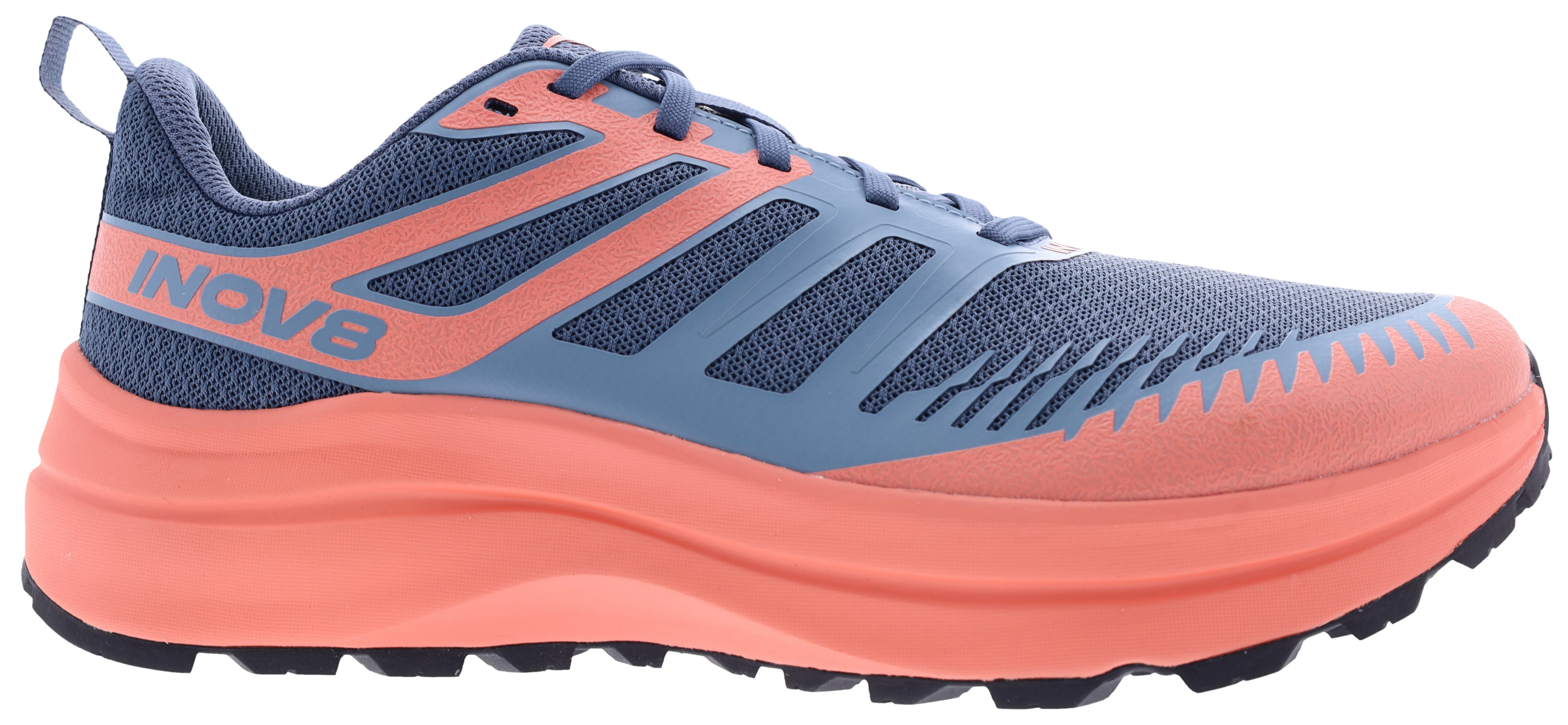 inov-8 Women's Trailfly Max Blue Grey/Coral/Light Grey