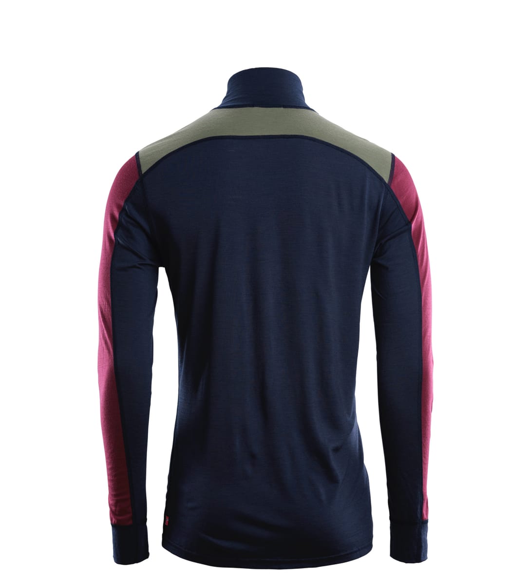Aclima LightWool Reinforced Mockneck Man Navy Blazer/Ranger Green/Zinfandel