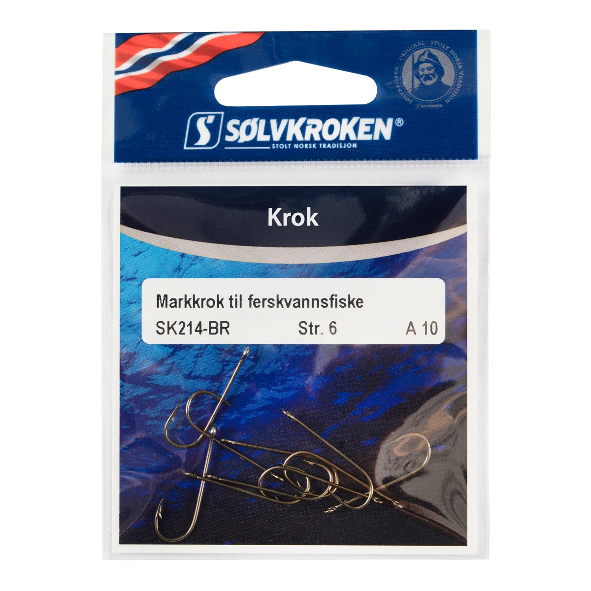 Sølvkroken Aberdeen lang SK214-Br Str 6 10stk Bronze Bronze