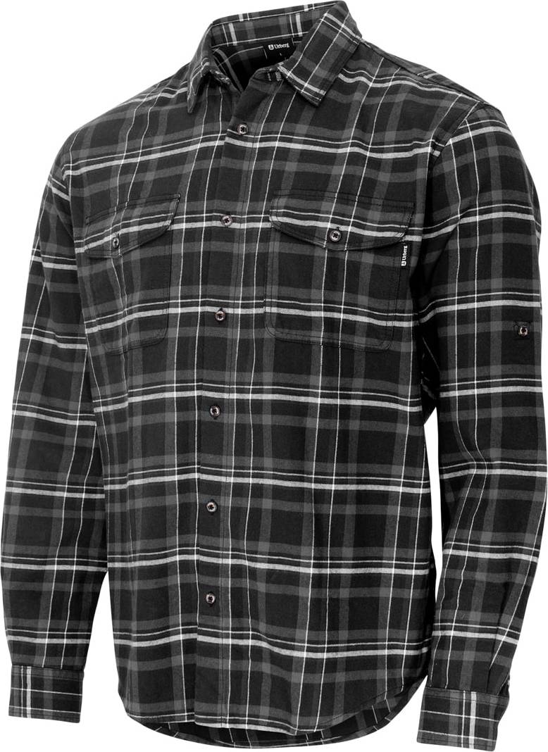 Urberg Flannel Ls W Strap Shirt Men Black Beauty