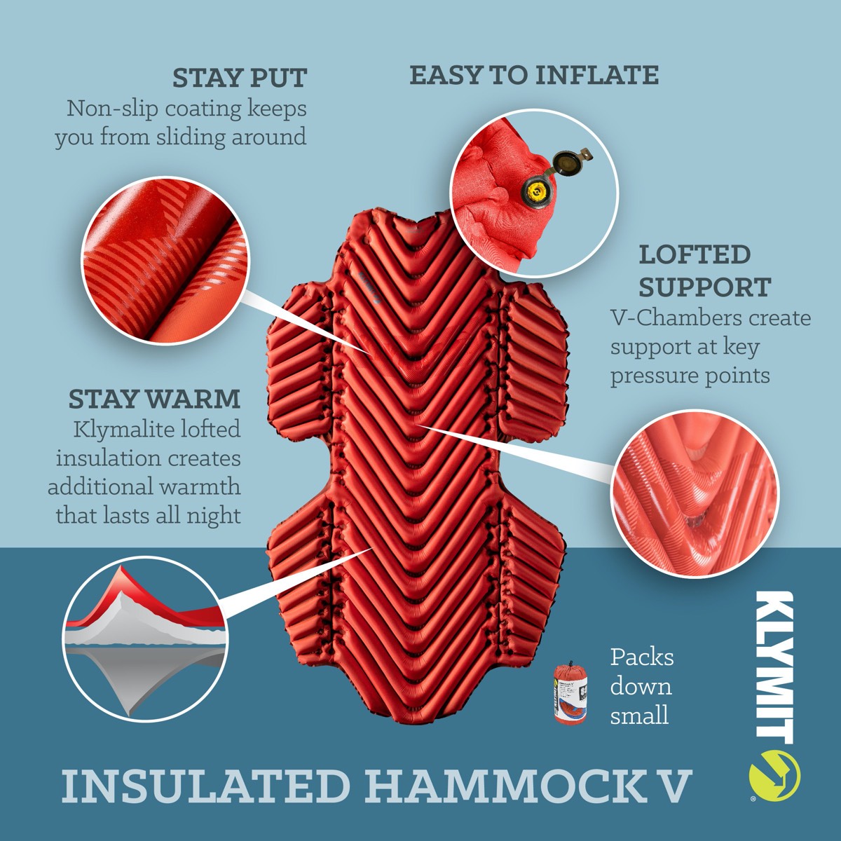 Klymit Insulated Hammock V Red