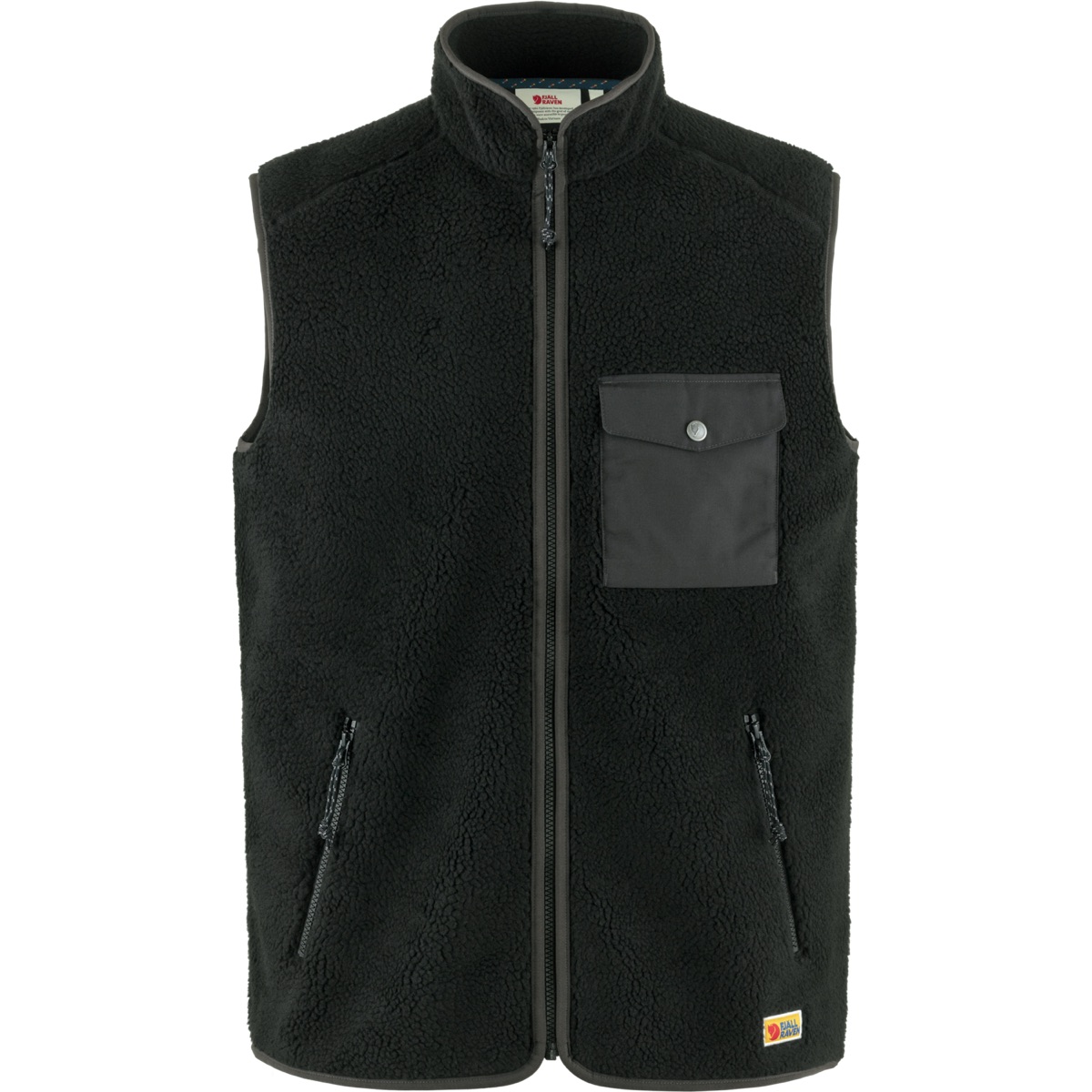 Fjällräven Men's Vardag Pile Fleece Vest Black-Dark Grey