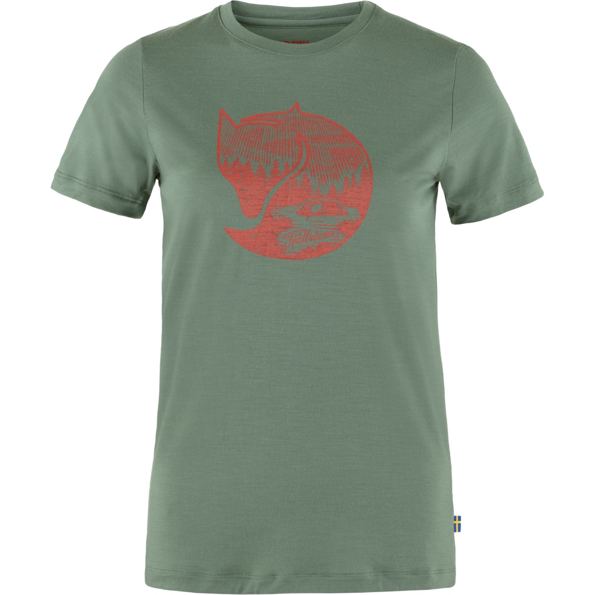 Fjällräven Women's Abisko Wool Fox SS Patina Green/Terracotta Brown