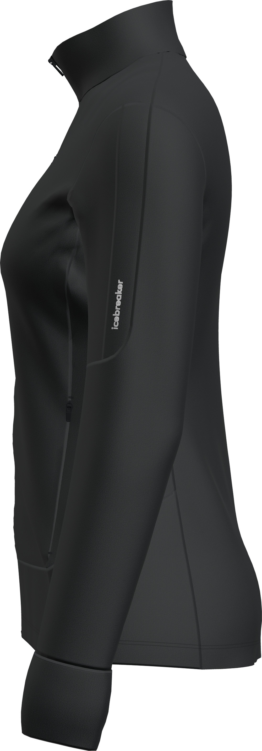 Icebreaker Women's Merino 260 Quantum Iv Longlseeve Zip Black