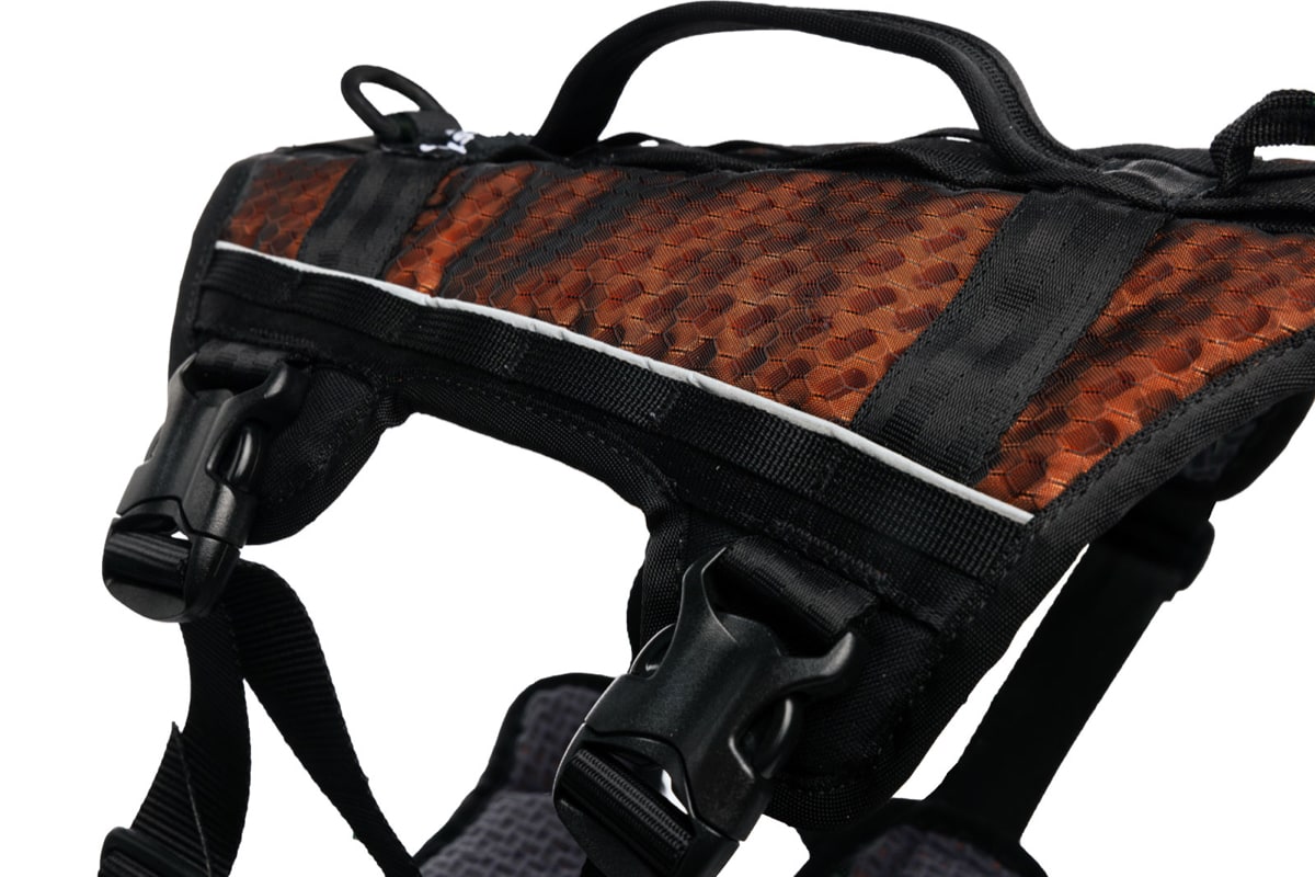 Non-stop Dogwear Rock Harness Long Black/Orange S