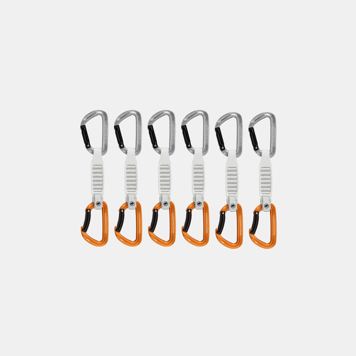 Mammut Sender Keylock 12 Cm 6-Pack Quickdraws Straight Gate/Bent Gate Key Lock