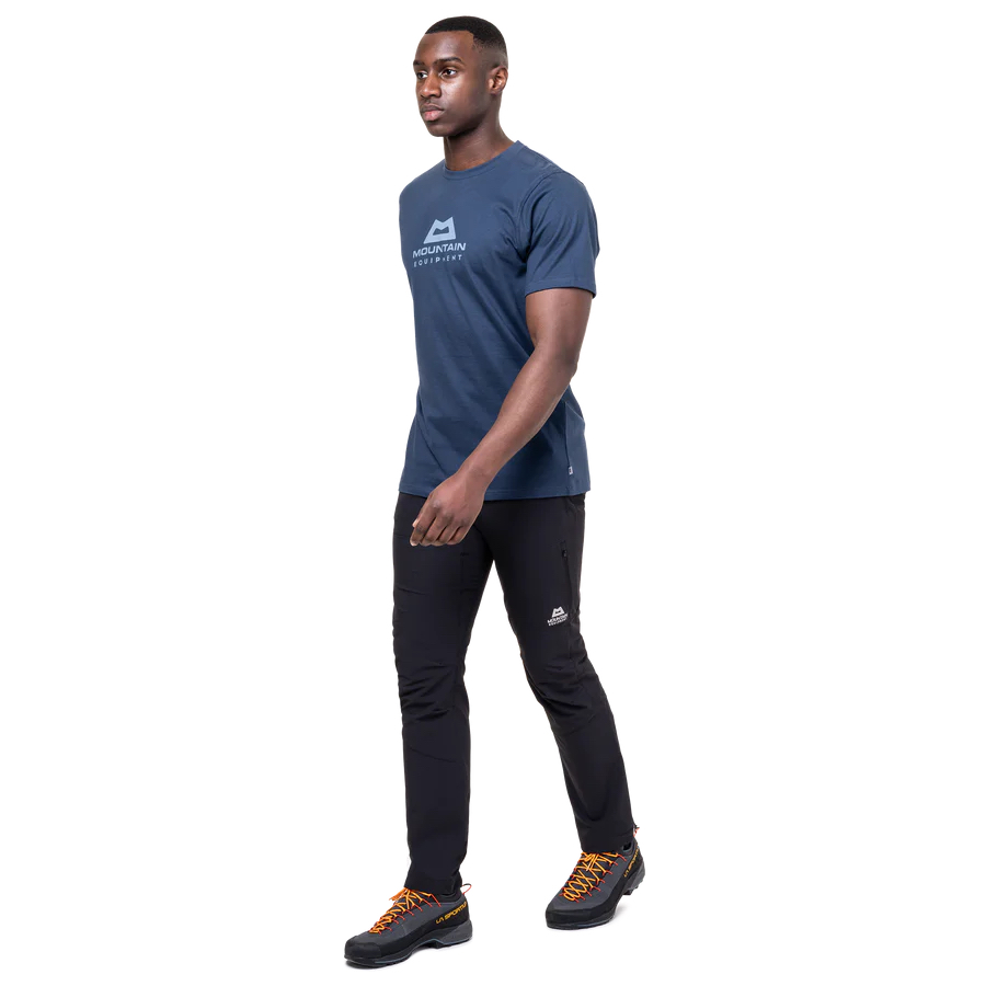 Mountain Equipment Emblem Mens Tee Denim Blue