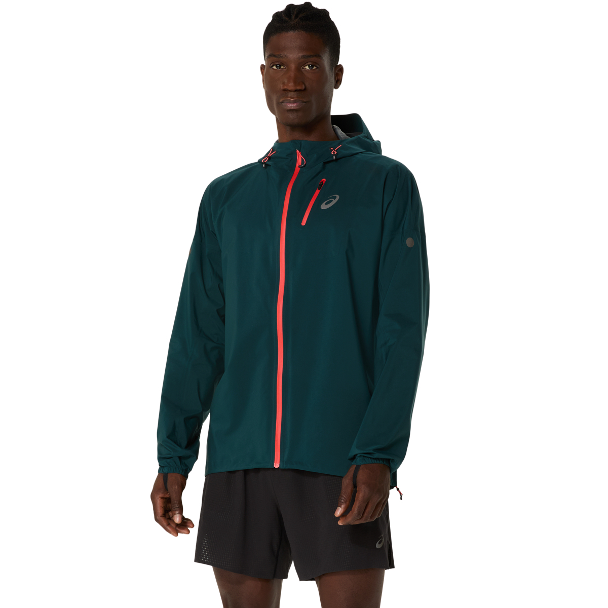 Asics Ms Fujitrail Elite Waterproof Jacket Saxon Green