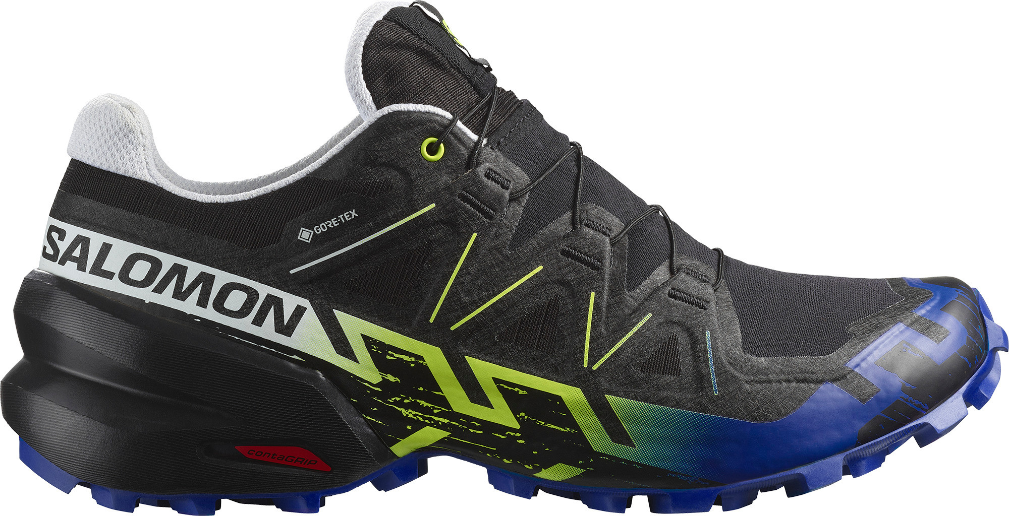 Salomon Shoes Speedcross 6 Gtx Fan Fire Black/Su Black/Surf The Web/Safety Yellow