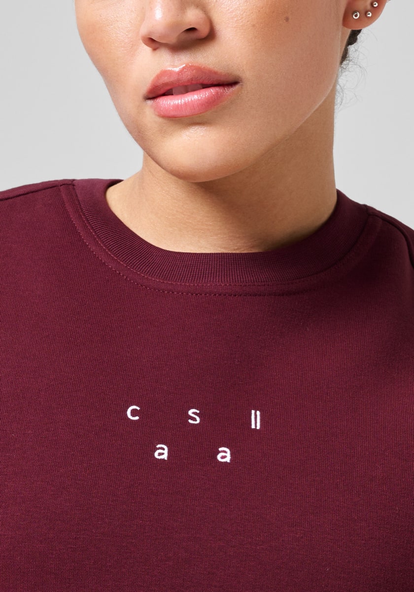 Casall Women's Boxy Crew Neck Sweatshirt Evening Red