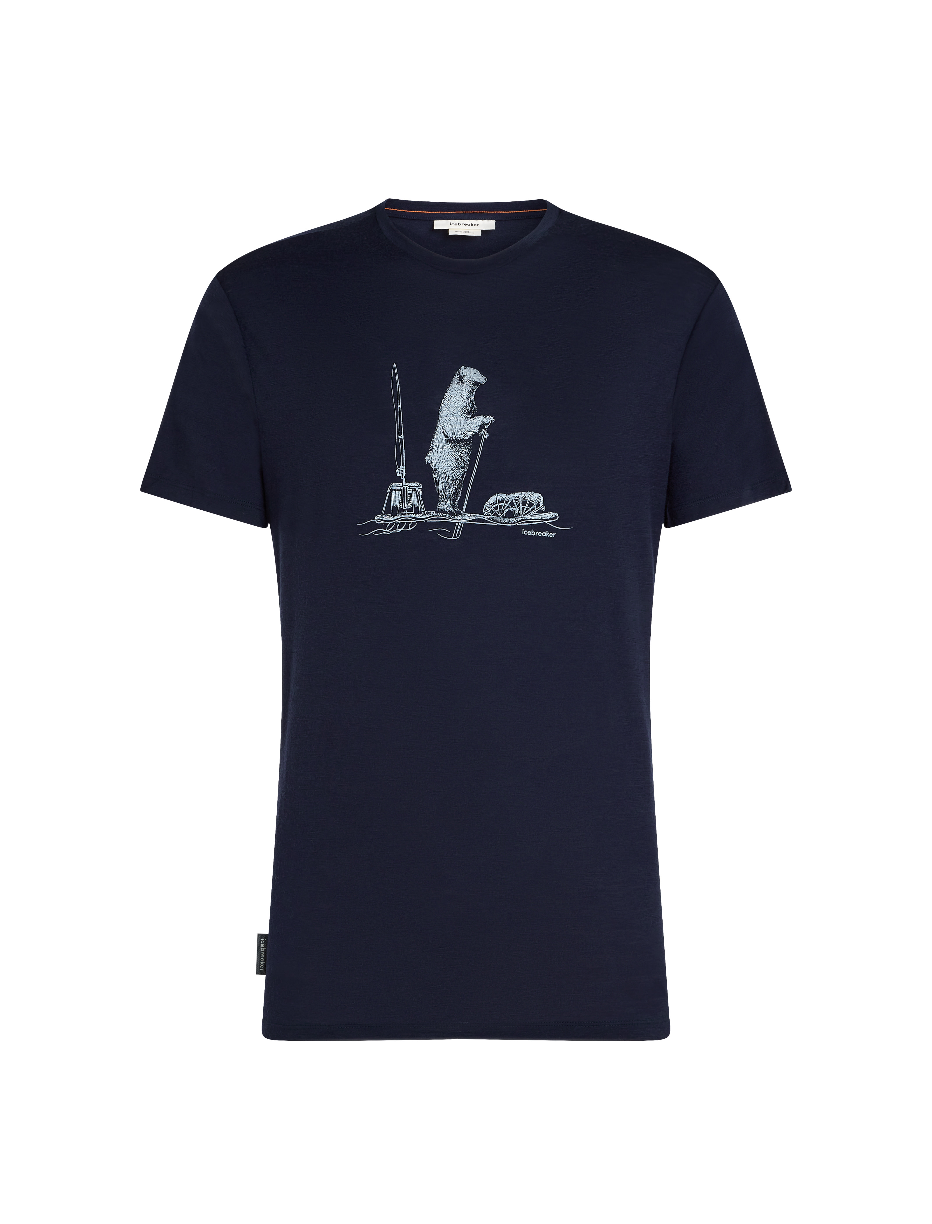Icebreaker Men's Merino 150 Tech Lite Short Sleeve T-Shirt Polar Paddle Midnight Navy