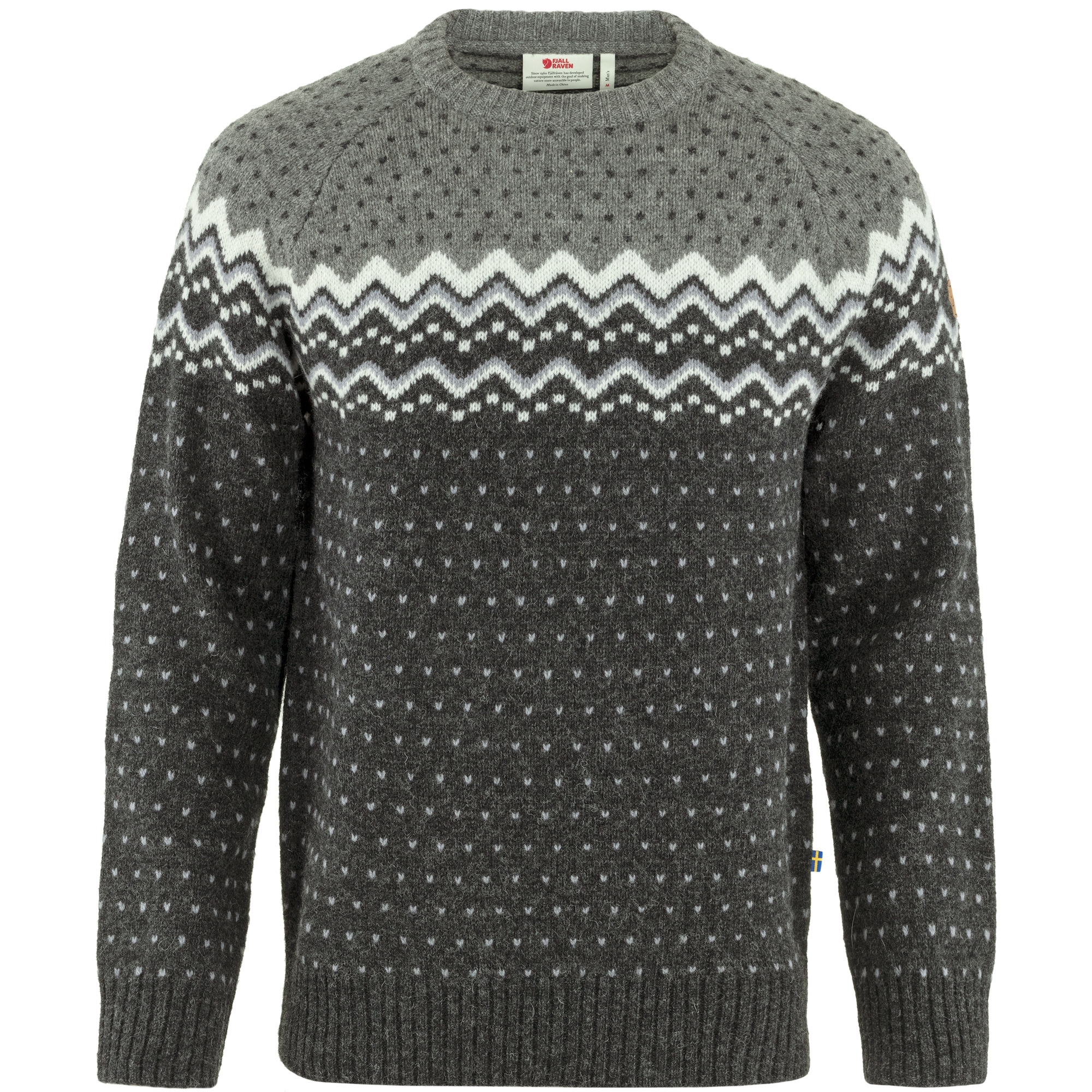 Fjällräven Men's Övik Knit Sweater Dark Grey/Grey