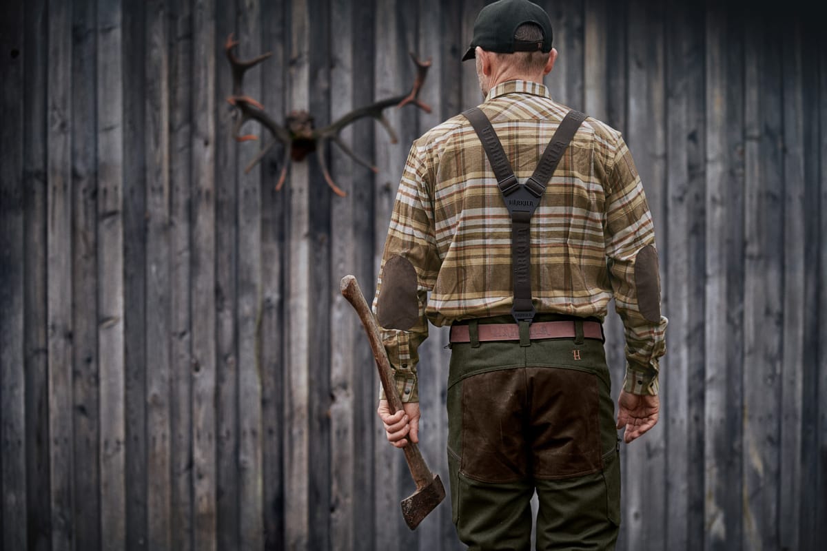 Härkila Tech Suspenders Shadow Brown/Red
