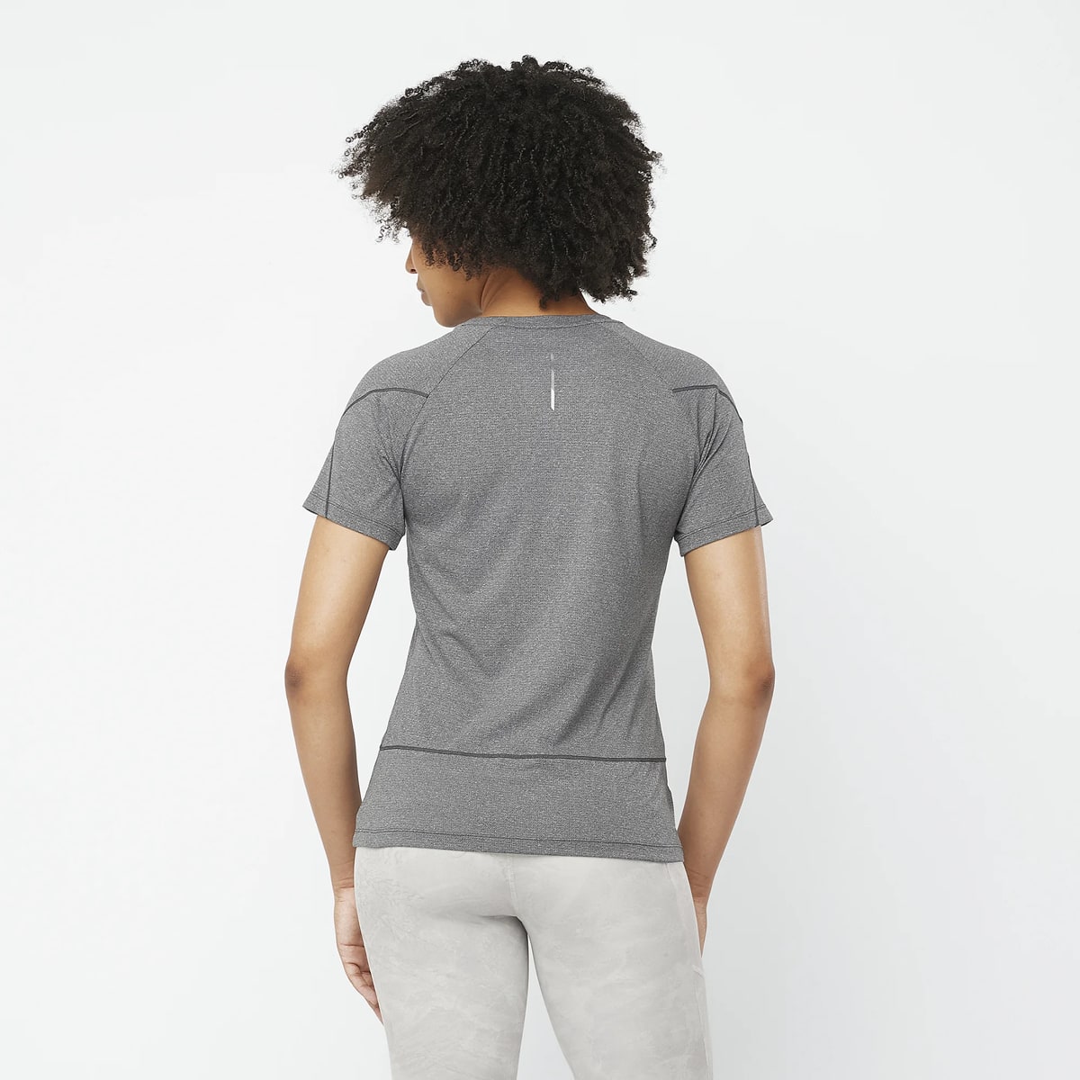 Salomon Women's Cross Run Tee Deep Black/Heather