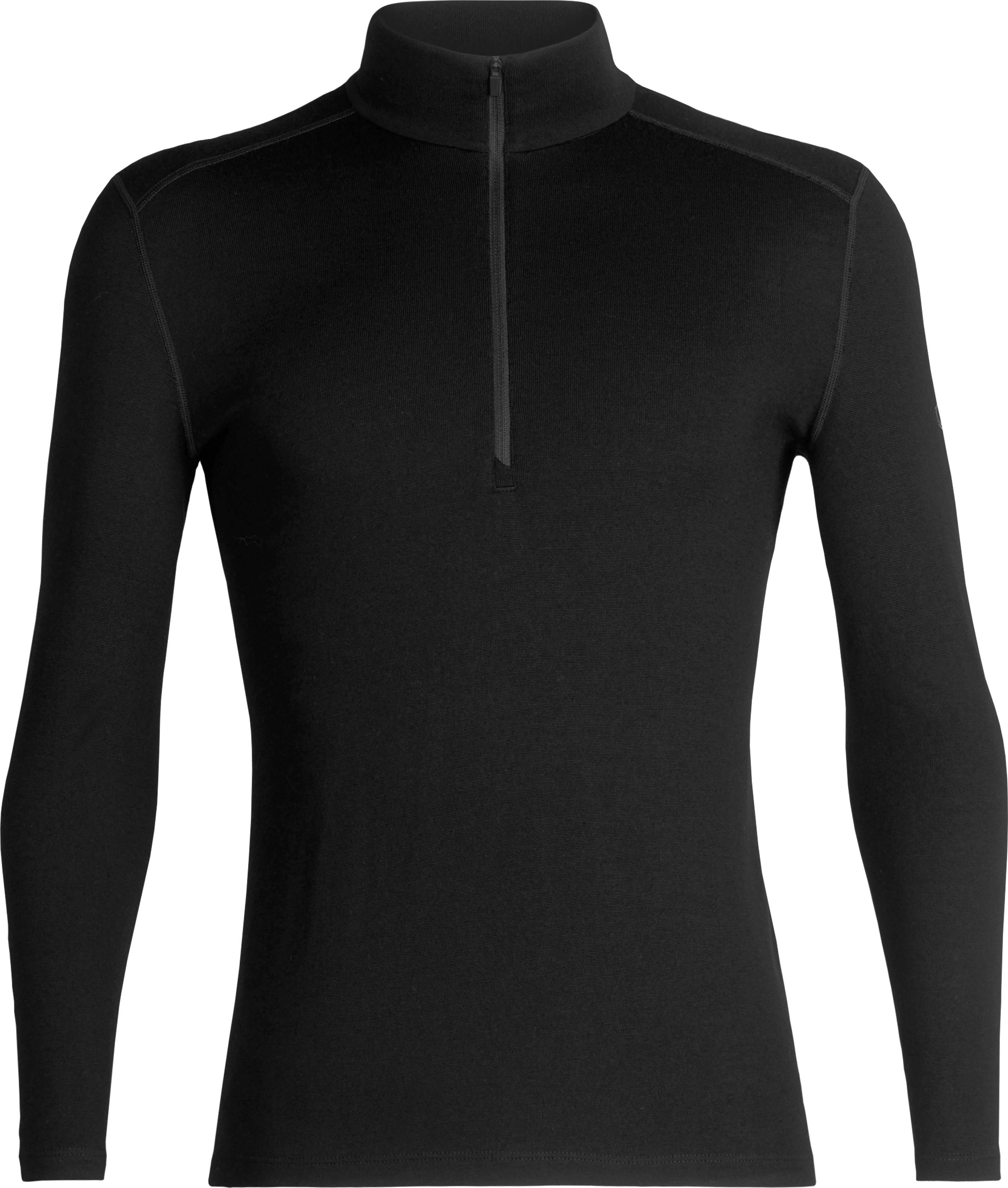Icebreaker Men's Merino 260 Tech Long Sleeve Half Zip Thermal Top Black
