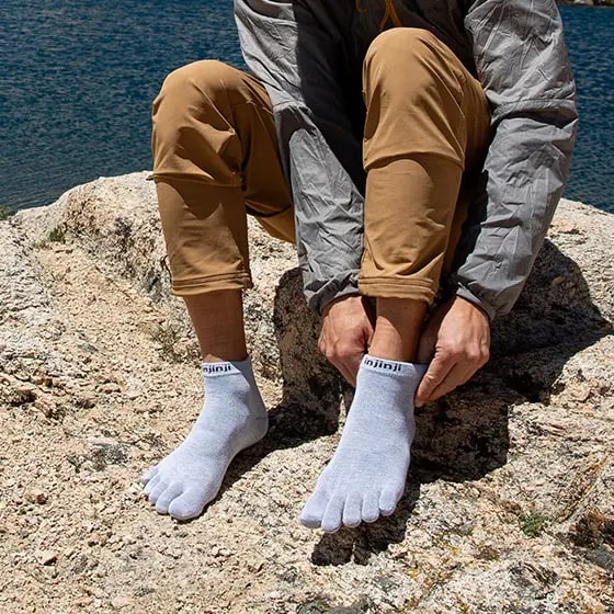 Injinji Men's Liner Mini-Crew Heather Gray