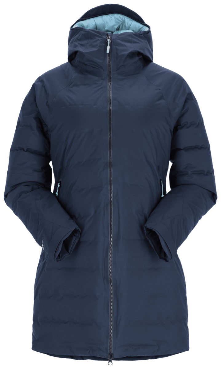 Rab Women's Valiance Waterproof Down Parka Deep Ink