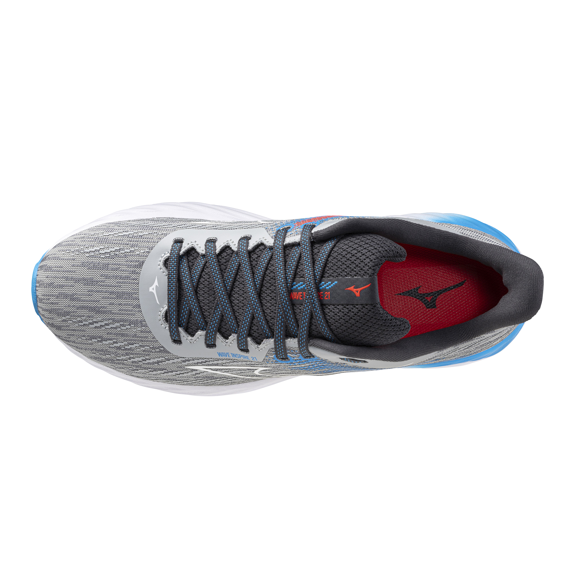 Mizuno Men's Wave Inspire 21 Pearl Blue/white/blue Pace