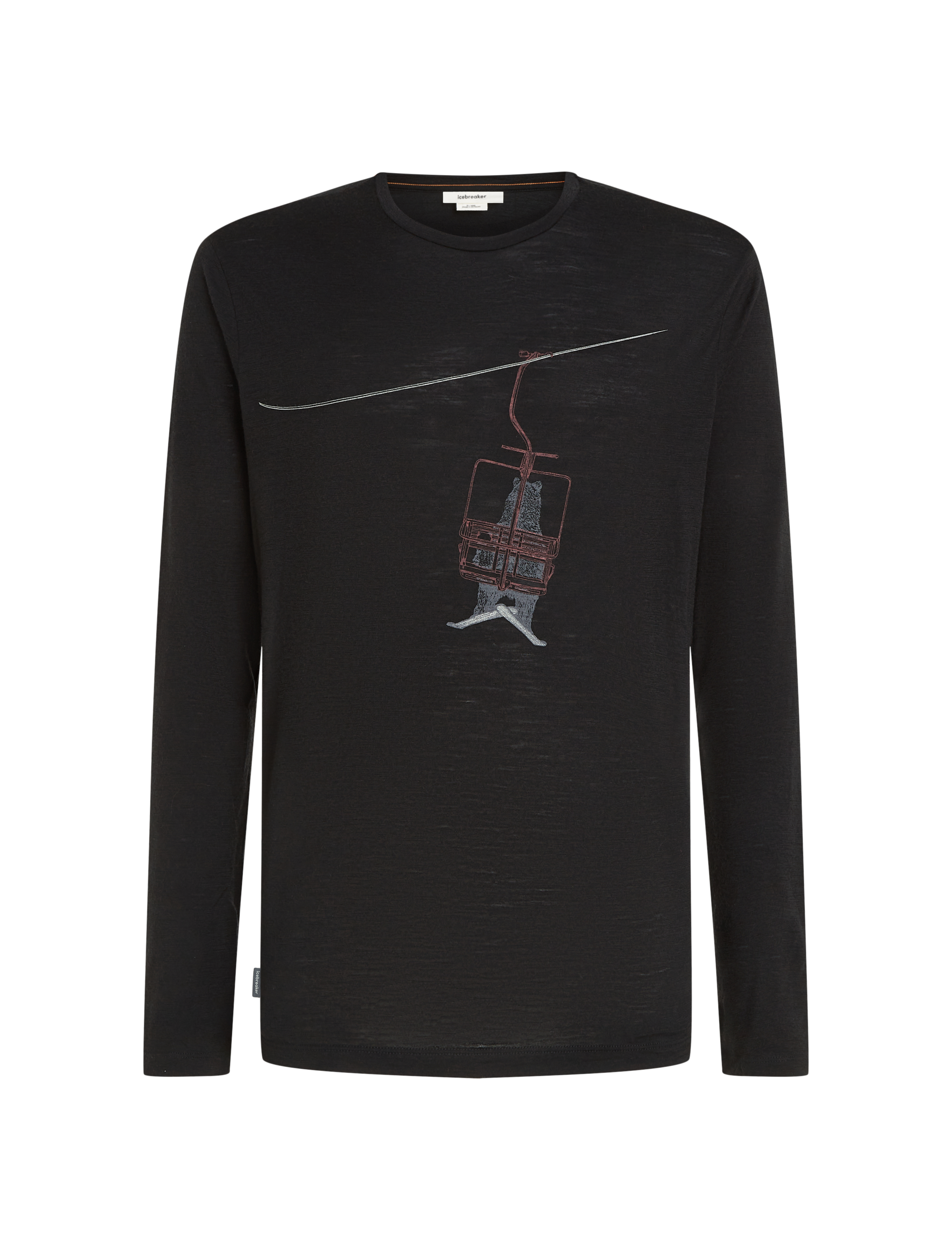 Icebreaker Merino 150 Tech Lite Long Sleeve T-Shirt Bear Lift Black