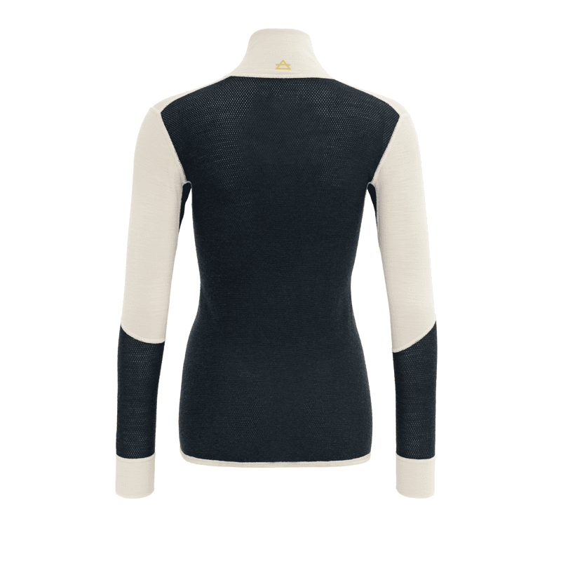 Devold Women's Wool Mesh 190 Zip Neck Ink/Offwhite