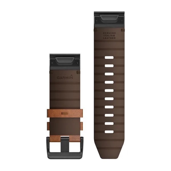 Garmin Acc,Fenix 6x 26mm Quickfit Chestnut Leather Band Chestnut