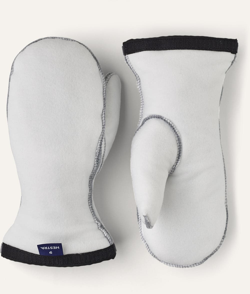 Hestra Army Leather Heli Ski Sr. Liner Long Mitt Offwhite