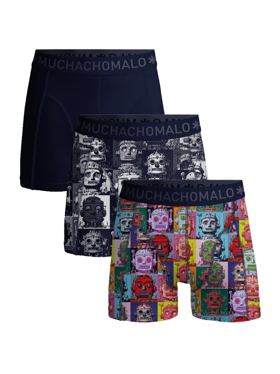 Muchachomalo 1010 Robotheads 1010-01 3pk Print/print/solid